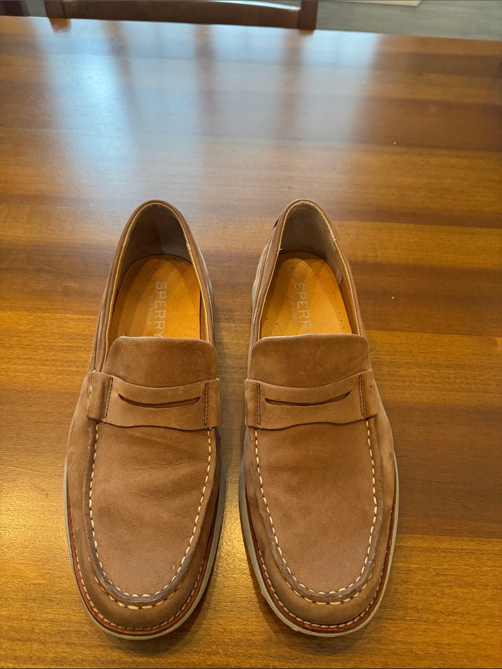 Sperry Kennedy Men’s 11 Tan Leather Penny Loafers STS18057
